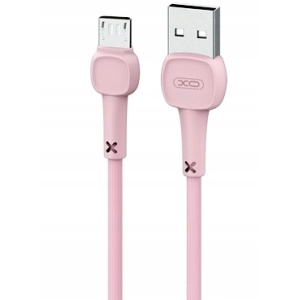 Kabel USB/MICRO USB 2A XO RÓŻOWY